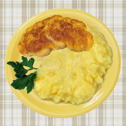 Рецепт Картофельного пюре с твердым сыром и чесноком