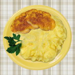 Рецепт Картофельного пюре с твердым сыром и чесноком