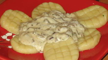 Рецепт картофельных ньокков с грибным соусом