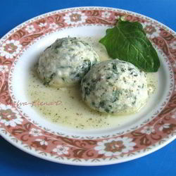 Рецепт Клецек со шпинатом и сыром