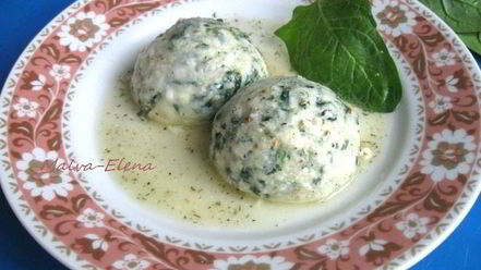 Рецепт клецек со шпинатом и сыром