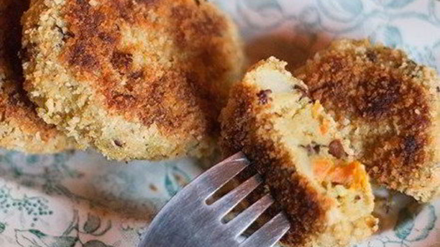 Рецепт картофельных котлет с красной фасолью