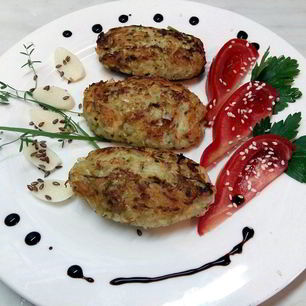 Рецепт Котлет из кабачка и куриного фарша по Дюкану
