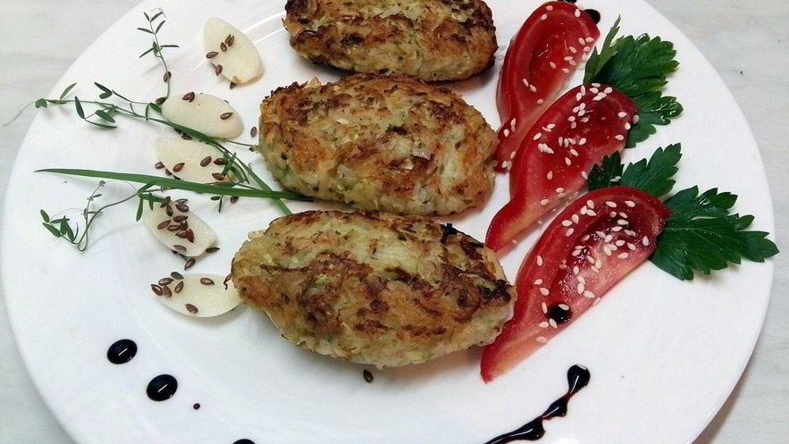 Рецепт котлет из кабачка и куриного фарша по дюкану