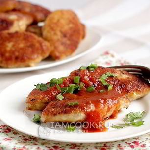 Рецепт Котлет из куриного фарша с сыром на сковороде