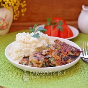 Рецепт Рубленых курино-грибные котлеты