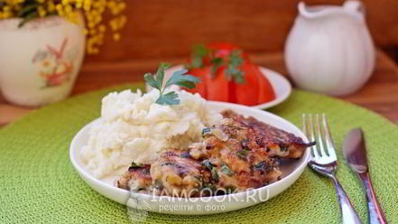 Рецепт рубленых курино-грибные котлеты
