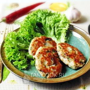 Рецепт Рыбных котлет с сыром и грибами