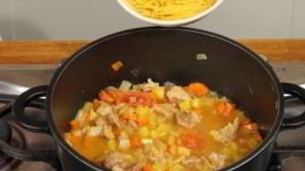 Рецепт лапши с говядиной и овощами