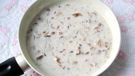 Рецепт лапши с грибами в сливочном соусе