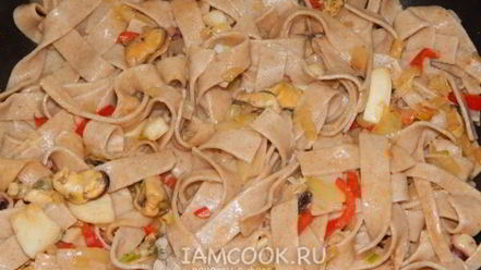 Рецепт лапши с морепродуктами