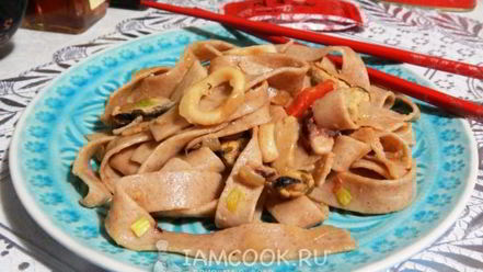 Рецепт лапши с морепродуктами