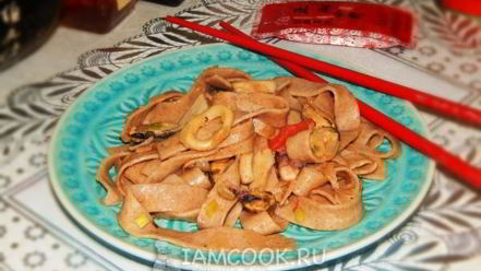 Рецепт лапши с морепродуктами