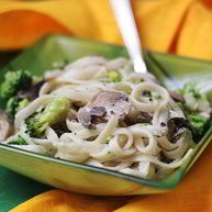 Рецепт Лапши со сливочно-грибным соусом