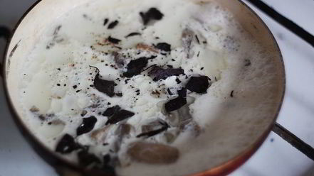 Рецепт лапши со сливочно-грибным соусом