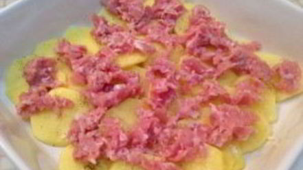 Рецепт картофельной лазанья с фаршем