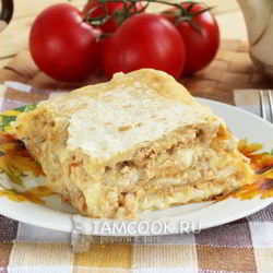 Рецепт Лазаний из лаваша с фаршем