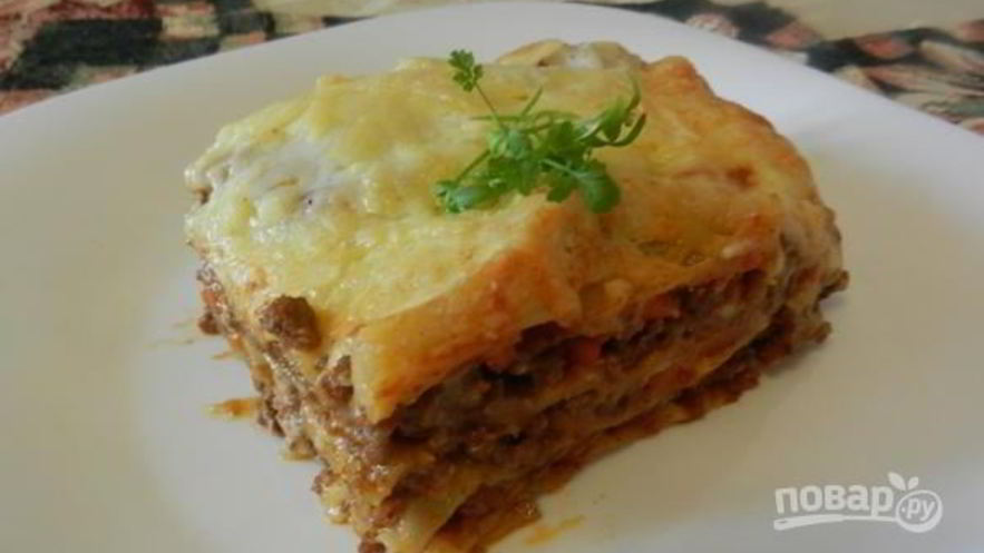 Рецепт лазаний с говядиной и томатами