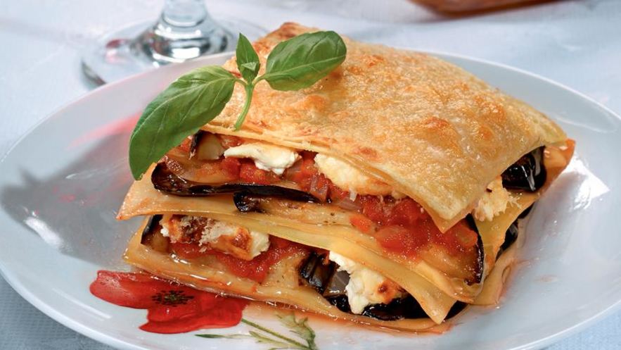 Рецепт лазаний с рикоттой и баклажанами