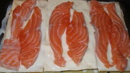 Рецепт лазаний с семгой и шпинатом