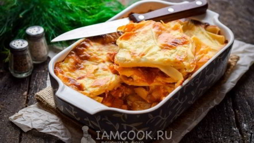Рецепт лазаний с ветчиной и сыром