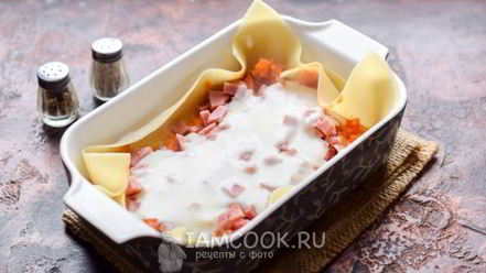 Рецепт лазаний с ветчиной и сыром