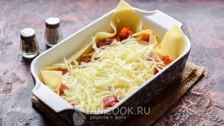 Рецепт лазаний с ветчиной и сыром