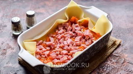 Рецепт лазаний с ветчиной и сыром