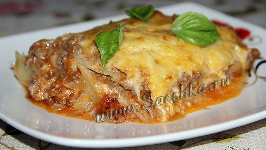 Рецепт овощной лазанья