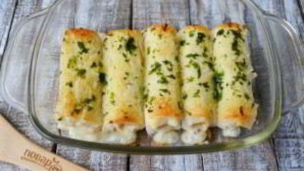 Рецепт рулета лазанья в чесночном хлебе