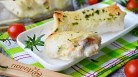 Рецепт рулета лазанья в чесночном хлебе