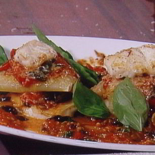 Рецепт Рыбной лазанья с оливками