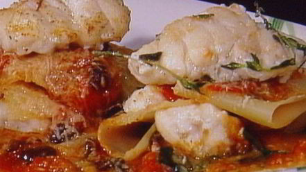 Рецепт рыбной лазанья с оливками