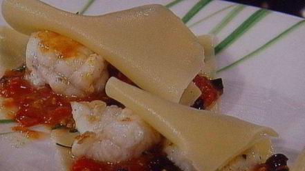 Рецепт рыбной лазанья с оливками