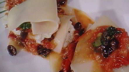 Рецепт рыбной лазанья с оливками