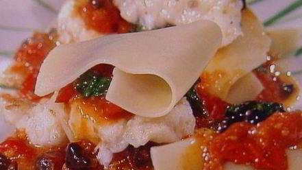 Рецепт рыбной лазанья с оливками