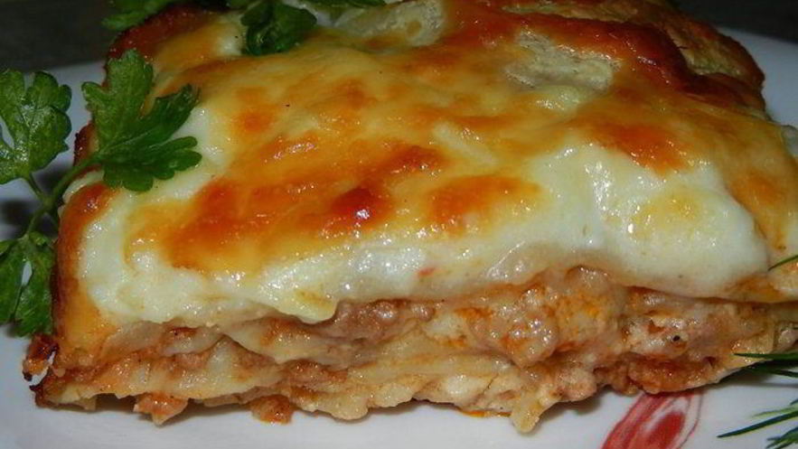 Рецепт сочной мясной лазанья