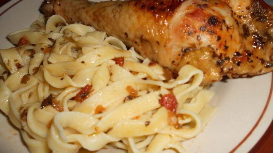 Рецепт домашней пасты с домашней курицей