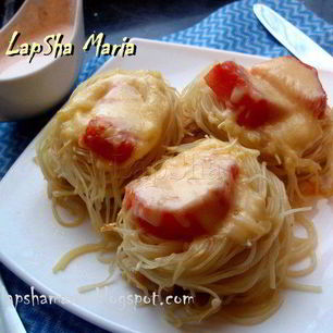 Рецепт Гнезд из спагетти с куриным филе