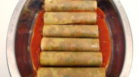 Рецепт каннеллонь с грибами и фаршем