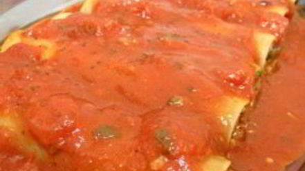 Рецепт каннеллонь с грибами и фаршем