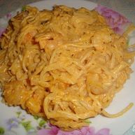 Рецепт Макарон с креветками в сметанном соусе