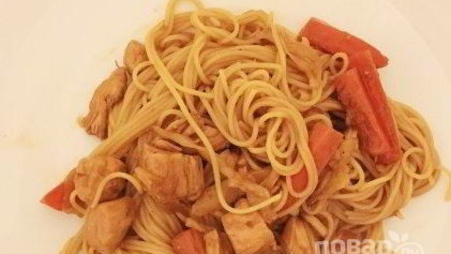 Рецепт макарон с соевым соусом