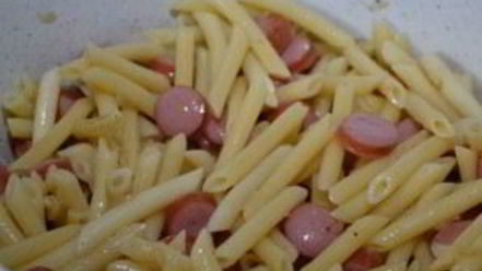 Рецепт макарон с сосиской в духовке