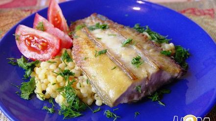 Рецепт осетра жаренного и паста с тыквой по-итальянски