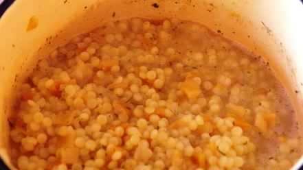 Рецепт осетра жаренного и паста с тыквой по-итальянски