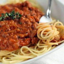 Рецепт Пасты под соусом Болоньезе