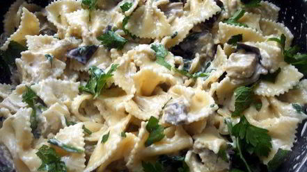 Рецепт пасты с баклажанами и маскарпоне