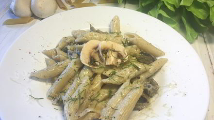 Рецепт пасты с чесноком и грибами