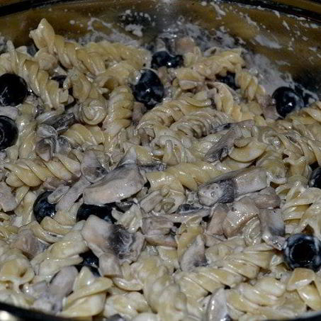 Рецепт Пасты с грибами и оливками